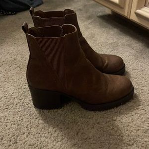 Brown boot heels